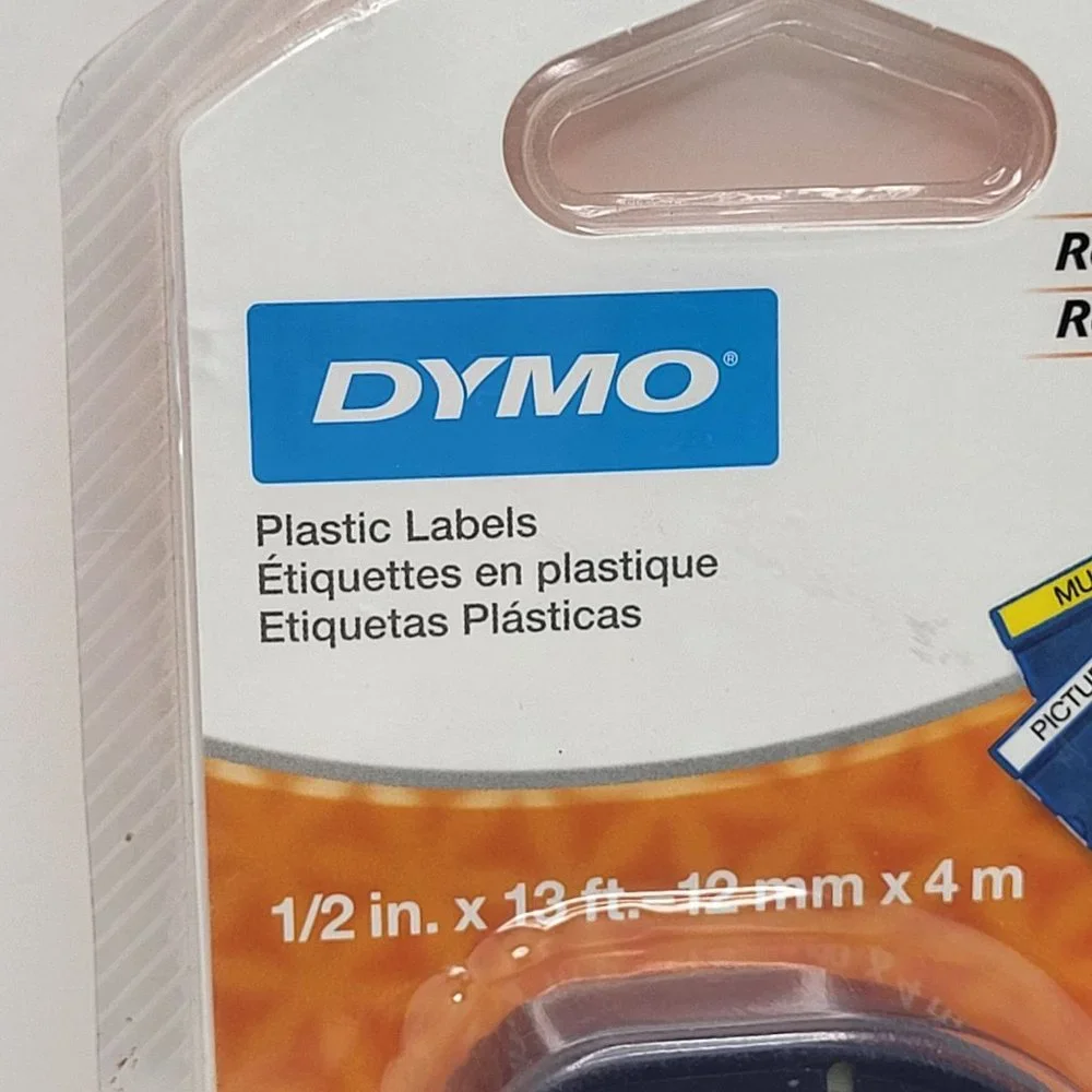 New DYMO‎ #91331 LetraTag White Plastic Label Refill Tape Cassette 1/2